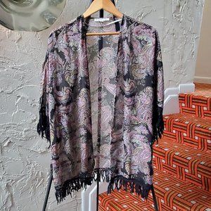Gorgeous Daniel Rainn Fringed Kimono Cardigan